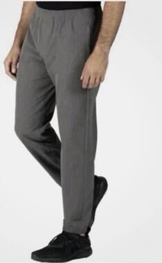 Soybu Men’s Woven Jogger Pants with pockets, Gray, Small, 4-Way Stretch NWT